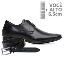 Sapato com Salto Interno Jota Pe Preto + Cinto 79500