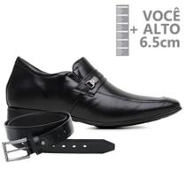 Sapato com Salto Interno Jota Pe Preto + Cinto 79503