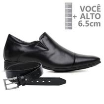 Sapato com Salto Interno Jota Pe Preto + Cinto 79510