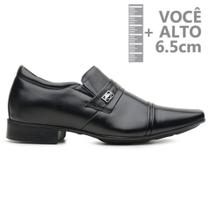 Sapato com Salto Interno Jota Pe Preto Couro 82402 Sapato com Salto Interno Jota Pe Preto Couro 82402
