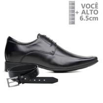 Sapato com Salto Interno Jota Pe Preto Grow + Cinto 82403 Sapato com Salto Interno Jota Pe Preto Grow + Cinto 82403