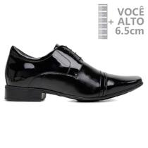 Sapato com Salto Interno Jota Pe Preto Verniz 79600 Sapato com Salto Interno Jota Pe Preto Verniz 79600
