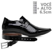 Sapato com Salto Interno Jota Pe Preto Vz Air + Cinto 79605