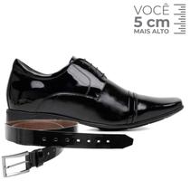 Sapato com Salto Interno Jota Pe Preto Vz + Cinto 79600
