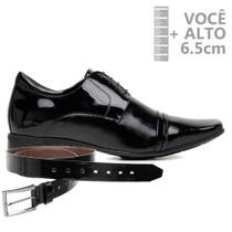 Sapato com Salto Interno Jota Pe Preto Vz + Cinto 79600 Sapato com Salto Interno Jota Pe Preto Vz + Cinto 79600