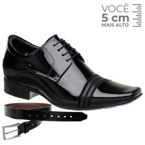 Sapato Com Salto Interno Preto Jota Pe + Cinto 15249