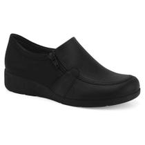 Sapato comfortflex feminino mocassim com ziper 23-93402 Sapato comfortflex feminino mocassim com ziper 23-93402
