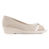 Sapato Comfortflex Peep Toe Feminino