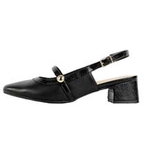 Sapato Comfortflex Slingback Fivela Bico Fino Sapato Comfortflex Slingback Fivela Bico Fino
