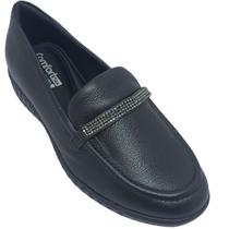 Sapato Confort Flex Feminino Dia a Dia com Tira de Brilhantes