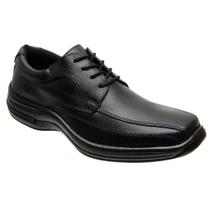 Sapato Confort Masculino Oxford em Couro Legitimo Confortavel Com Cadarço (SL5020)