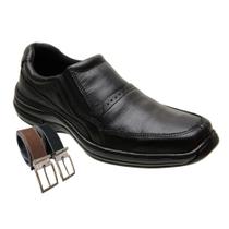 Sapato Confort Masculino Social em Couro + Cinto (SL5010)