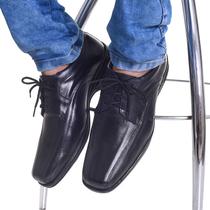 Sapato Conforto Casual Masculino Confort Moderno Preto Sola Costurada Sapato Conforto Casual Masculino Confort Moderno Preto Sola Costurada