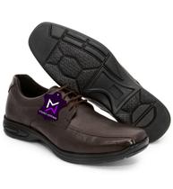 Sapato Conforto Oxford Couro Legitimo Verificado Conforto Flexível Cadarço Elástico