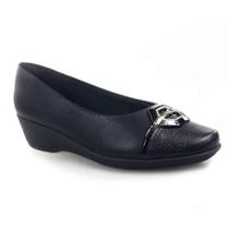 Sapato Conforto Piccadilly Anabela Feminino PRETO