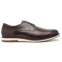 Sapato Couro Legítimo Oxford Derby Clássico Macio e Confortável Brogue