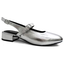 Sapato Dakota Slingback Boneca G9711 Prata