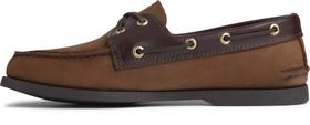 Sapato de barco masculino autêntico original de 2 olhos Sperry, marrom 11,5
