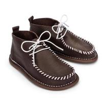 Sapato de Bebê - Bota Tobogã Couro Trufa - Petit Cheval