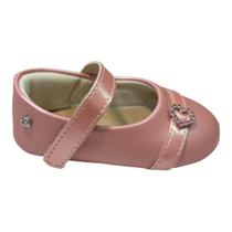 Sapato de Bebê Pampili Nina Coração Perolada Rosa Sapato de Bebê Pampili Nina Coração Perolada Rosa