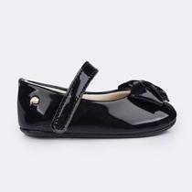 Sapato de Bebê Pampili Nina Laço Duplo Verniz Preto Sapato de Bebê Pampili Nina Laço Duplo Verniz Preto