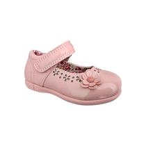 Sapato de couro envernizado para menina, casual, formal, semi formal, rosa