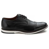 Sapato de Couro Masculino Oxford Social Casual Confortável Brogue Premium