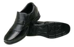 Sapato De Couro Masculino Solado Flexível Antiaderente
