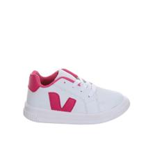 Sapato de Criança Infantil Feminino Calçado Confort Cor Branco Pink