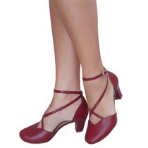 Sapato de Dança Salão Duani Social Confort Couro Vermelho Sapato de Dança Salão Duani Social Confort Couro Vermelho