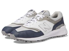 Sapato de golfe New Balance 997 para homens impermeável azul/branco Sapato de golfe New Balance 997 para homens impermeável azul/branco