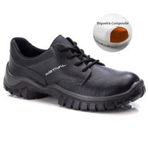 Sapato de Segurança em Couro Preto Estival - WO10023S1PT - Bico Composite - CA 41535 Sapato de Segurança em Couro Preto Estival - WO10023S1PT - Bico Composite - CA 41535