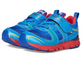 Sapato de tênis Tsukihoshi Velocity 3580 azul/vermelho para criança Sapato de tênis Tsukihoshi Velocity 3580 azul/vermelho para criança
