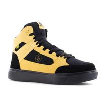 Sapato de trabalho Volcom Evolve Safety Toe High Top Masculino Preto/Amarelo