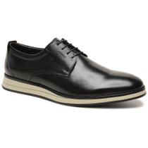 Sapato Derby Casual Couro Masculino Cadarço Solado Elegante