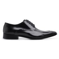 Sapato Derby Social em Couro Sapato Masculino em Couro Sapato Fino Sapato Casamento cor Preto