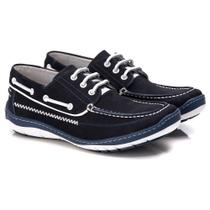 Sapato Dockside Comfort Masculino em Couro Azul Navy Sapato Dockside Comfort Masculino em Couro Azul Navy