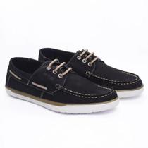 Sapato Dockside Mocassim Masculino Couro Casual Confortável Solado Borracha Modelo Iate