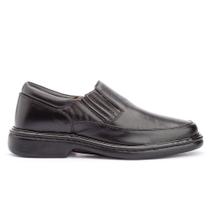 Sapato em Couro Preto Casual Social Andralev Conffort - Pizada Calçados