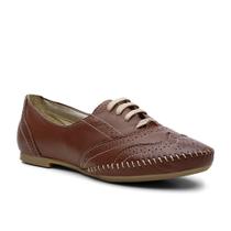 Sapato Fechado Oxford de Couro Estilo Pleno Conforto Premium