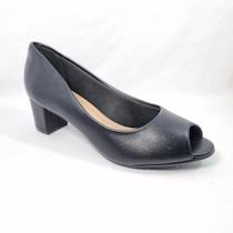 Sapato Fem Beira Rio Peep Toe Salto Bloco Preto 4777.400 Sapato Fem Beira Rio Peep Toe Salto Bloco Preto 4777.400