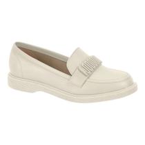 Sapato Fem Moleca Mocassim Oxford Napa Off White 5666.106 Sapato Fem Moleca Mocassim Oxford Napa Off White 5666.106