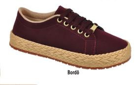 Sapato Fem Wan Fashion Bordô Sapato Fem Wan Fashion Bordô