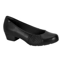 Sapato Feminina Modare 7032.534 Salto Grosso Confortavel Casual Leve