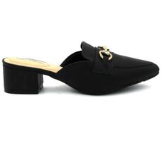 Sapato Feminina Modare 7340.124 Scarpin Salto Baixo Grosso Fivela