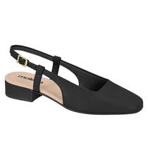 Sapato Feminino Aberto Atrás Mule Salto Grosso Tiras Moleca Sapato Feminino Aberto Atrás Mule Salto Grosso Tiras Moleca