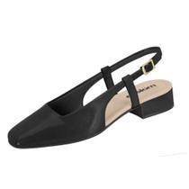 Sapato Feminino Aberto Atrás Mule Salto Grosso Tiras Moleca Sapato Feminino Aberto Atrás Mule Salto Grosso Tiras Moleca