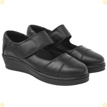 Sapato Feminino Anabela Couro Legítimo Confortável Slip On Modelo 17000 Sapato Feminino Anabela Couro Legítimo Confortável Slip On Modelo 17000