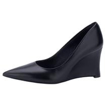 Sapato Feminino Anabela Salto Medio Macio Elegante Lia Line
