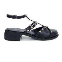 Sapato Feminino Azillê Salto Grosso Preto - 50387
